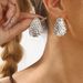 E13092ins Design Texture Simple Cold Style Irregular Metal Earrings Female_ipsvogv.com