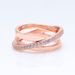 Rose Gold Pavé Pave Staggered Three Ring Wrap Ring Women Hot Hollow Wrap White Copper Ring Women_ipsvogv.com