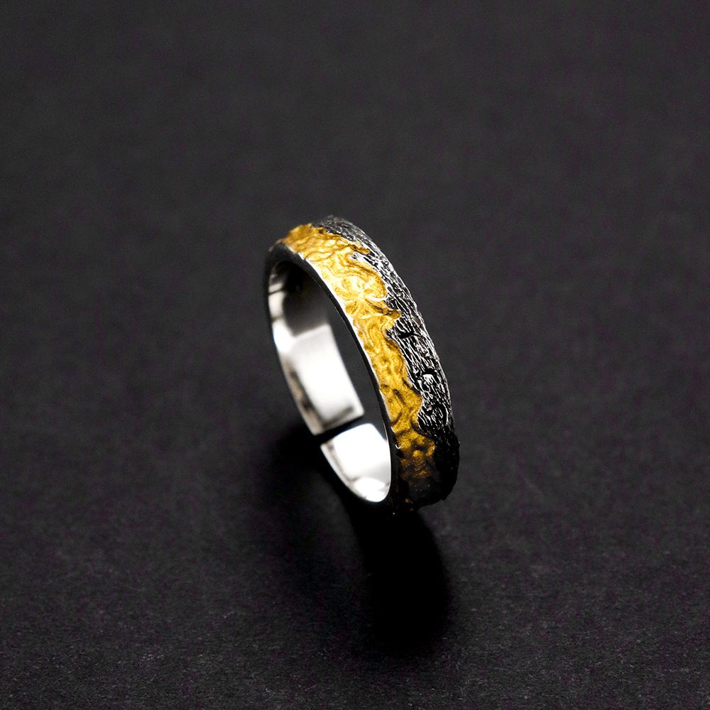 The 'Shang' Men's Made Of Pure Silver And Does Not Fade. It Is Light Luxury Niche Ring With A High-end Design_ipsvogv.com