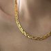 Fashionable Electroplated Titanium Steel Three-layer Braided Blade Chain Necklace_ipsvogv.com