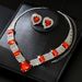 Jewelry Fashion Accessories Party Women's Heart Necklace And Earring Set_ipsvogv.com