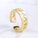 Cuban Chain Shaped Geometric Silver Unisex Jewelry With An Open Design Ring_ipsvogv.com