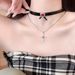 Sweet And Cool Cross Double Layered For Women's Niche Design, Versatile Collarbone Chain, Light Luxury Fashion Leather_ipsvogv.com