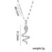 Hip Hop Punk Style Jewelry For Female Niche Design, Zirconia Animal Shaped Snake Element Necklace Pendant_ipsvogv.com