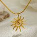 Sun Snake Bone Chain Pendant Necklace Fashion Personality Niche Design Stainless Steel Clavicle Chain_ipsvogv.com