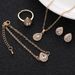 Women's Jewelry Set Five Piece Jewelry Set With Zircon Drop Earrings Necklace Ring And Bracelet Jewelry Dating Gift_ipsvogv.com