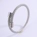 Unisex Jewelry Fashion hot selling titanium steel wire bracelets, trendy retro personality stainless steel winding geometric bracelets_ipsvogv.com