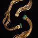 Medieval Monet's early book style woven simple gold temperament necklace bracelet set_ipsvogv.com
