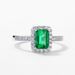 S925 Silver Ring Female Cultivated Emerald Retro Light Luxury Finger Ring Noble_ipsvogv.com