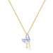 Blue 【 】 Butterfly Pearl Light Luxury Charm Gorgeous Full Diamond Necklace Women's Versatile Clavicle Chain Titanium 【 】_ipsvogv.com