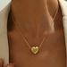 2024 Autumn New Women's Love Necklace with Personalized Luxury and Matte Heart Shaped Design, Clavicle Chain, Versatile_ipsvogv.com