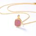 Simple Natural Amazonite Moonstone Rhodonite Pendant S925 Silver Plated Gold Necklace_ipsvogv.com
