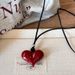 Ancora Red Bowknot Heart Necklace For Women High-end Long Black Rope Choker Accessory Niche Design Sweater Chain_ipsvogv.com