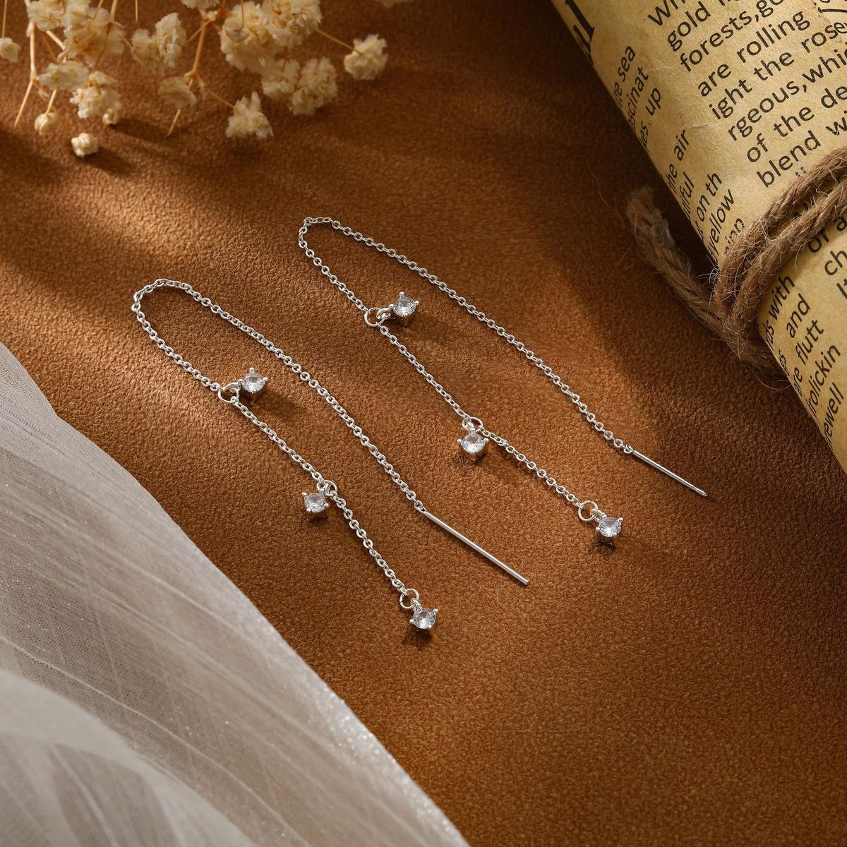 Women’s Jewelry Set Fashion Real Gold Brass Electroplating Fashion Long Tassel Earrings Inlaid With Zircon Ladies Luxury Earrings_ipsvogv.com