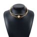 N11711 Geometric Open Hollow Line Round Ball Necklace Fashionable and Simple Punk Popular Collar_ipsvogv.com