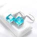Light Luxury Emerald Green Square Diamond Earrings For Women S925 Silver Inlaid Crack Inclusions Artificial Gemstone Earrings_ipsvogv.com