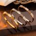 Jewelry Stainless Steel Plating Bracelet Exquisite Women's Spring Bracelet Opening Titanium Steel Bracelet DW Bracelet_ipsvogv.com
