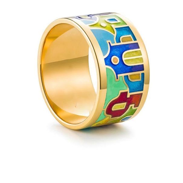 Cao Shi's New Color Enamel Drip Oil Splicing Ring, Fashionable Personalized Women's Ring_ipsvogv.com