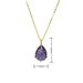 Zodiac Birthstone Necklace - 12 Colored Gemstone Drip Pendant, Plated Clavicle Chain, Personalized Astrology Jewelry Gift_ipsvogv.com