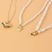 Personality Alloy Heart Pendant Necklace Necklace Cross Border Simple Special Shaped Pearl Necklace_ipsvogv.com