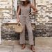 Printed fashion pants with straight tube leopard print jumpsuit_ipsvogv.com