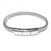 Hip Hop Men's Simple Trendy Reversible Stainless Steel Three-Section Magnetic Clasp Braided Bracelet_ipsvogv.com