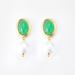 French Baroque Natural Green Agate Round Cotton Beads Chinese Style Immortal Unique Charm and Earrings_ipsvogv.com