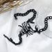 Spicy Girl Show Hands White Metal Gun Black Diamond Scorpion Feet Chain Personalized Footwear_ipsvogv.com
