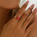 Women’s Jewelry Set Fashion Version Of Small Fresh Sweet Flower Ring Niche Inlaid Zircon Plain Ring Open Adjustable Index Finger Ring_ipsvogv.com