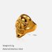 Women’s Jewelry Set Fashion Gold Electroplated Exaggerated Skull Stainless Steel Ring Ring_ipsvogv.com