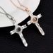 Hot Selling Creative Cross With New Diamond Pendant And Miniature Projection Necklace_ipsvogv.com