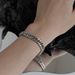 Titanium Steel Non-Fading OT Buckle For Women, Ins Internet Celebrity Simple Personality Cold Style Couple Jewelry_ipsvogv.com