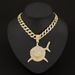 Men’s Jewelry Set Fashion Personality Pendant 6ix9ine Same Style Large Shark Pendant Alloy Rhinestone Exaggerated Hip Hop Men's Necklace_ipsvogv.com