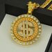 Hip Hop Personality Trendy Brand with Diamond Set, US Dollar Rotating Pendant, Necklace Decoration, Nightclub Bubble Bar_ipsvogv.com