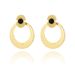 Ins Internet Celebrity Exaggerates Titanium Steel Earrings, Natural Stone Large Circle Moon Wheel Earrings And Earrings_ipsvogv.com