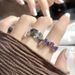 Fashionable And Versatile Diamond Inlaid Zircon Heart-shaped Star Opening Ins, Cool Style, Niche Personality, High-end_ipsvogv.com
