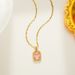 New Fashion And Temperament Multi-color Zircon Necklace Copper Plated Emerald Girl Pink Accessories_ipsvogv.com