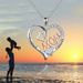Hot Sale Heart Shaped Mom Necklace Female Simple Double Heart Clavicle Necklace_ipsvogv.com