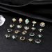 New Bohemian Style Crown Eagle Turquoise Open 20 Piece Set Ring_ipsvogv.com