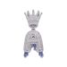 Unisex Crown Letter A Diamond Gold Pendant Men's Cool Personality Jewelry Street Cuban Chain_ipsvogv.com