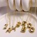 2025 New Arrivals Vinage Sainless Seel Balloon Bubble Chunky Leer Necklace for Women Gold Plaed Iniial Necklaces Collar Jewelry_ipsvogv.com