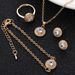 Women's Jewelry Set Five Piece Jewelry Set With Zircon Drop Earrings Necklace Ring And Bracelet Jewelry Dating Gift_ipsvogv.com