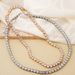 Gold And Silver Two-tone Zircon Necklace Simple High-end Clavicle Hip-hop Design Tennis Chain 45cm_ipsvogv.com