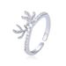 Unisex Diamond Studded CZ Christmas Deer Ring With Adjustable Opening For Female Index Finger Ring, One Deer With You, Internet Celebrity Model_ipsvogv.com