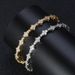 Men's Jewelry Hip Hop Full Diamond Zircon Necklace Jewelry Men's Trendy Brand Single Row Chain Personality Bracelet Set Accessories_ipsvogv.com