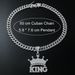 Hip Hop KING Letter Crown Jewelry For Men Street Trendy Cool Diamond Set Pendant Necklace_ipsvogv.com