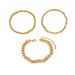 Fashion Style Geometric Women's Personalized Inlaid Beaded Bracelet Three Piece Set High End Handmade Decoration_ipsvogv.com