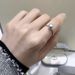 Natural Seawater Akoya Genuine Linen Aurora Round S Pure Silver Open Ring High-end Fashion Personality_ipsvogv.com