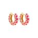 Women’s Jewelry Set Fashion Color Oil Drop Ladies Earrings Diamond Ladies Earrings Versatile Sweet Zinc Alloy_ipsvogv.com