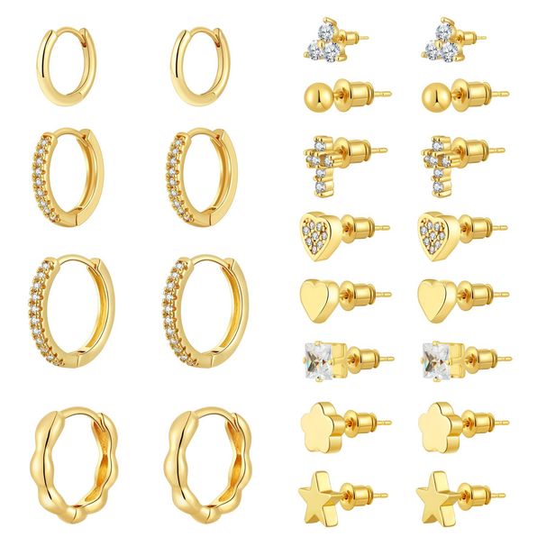 Women’s Jewelry Set Fashion Hot Sales Real Gold Brass Electroplating Personalized Creative Five Pointed Star Earrings Earrings Set_ipsvogv.com